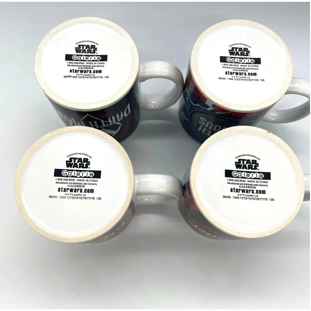 Galerie Star Wars Set of 4 Coffee Mugs General Grievous Darth Vadar Darth Maul
